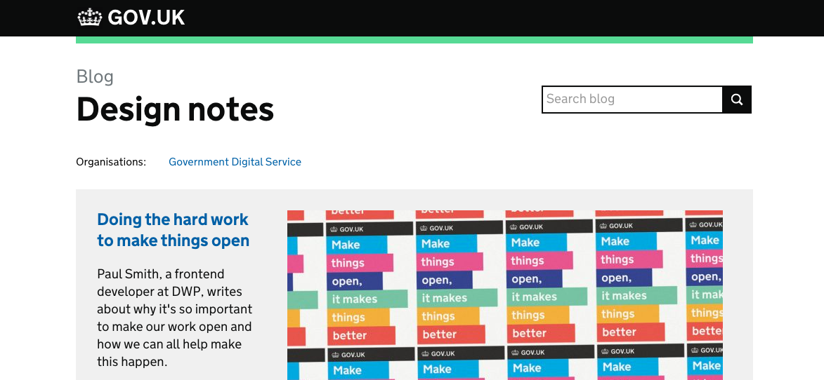 Design Notes: gov.uk